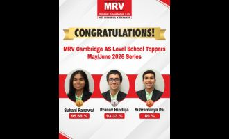 MRV Cambridge AS Level School Toppers